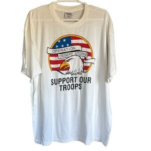 Vintage Operation‎ Desert Storm Men's Size XL White Single Stitch T-Shirt